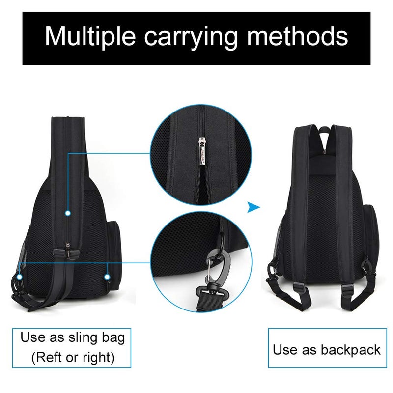 CADeN Camera Bag Sling Backpack, Camera Case Backpack with Tripod Holder for DSLR/SLR Mirrorless Cameras (Canon Nikon Sony Pentax) Black - Image 4